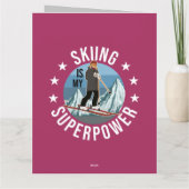 Skiing is Mijn Superpower Kaart (Achterkant)