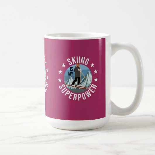 Skiing is Mijn Superpower Koffiemok (Rechts)