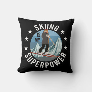 Skiing is Mijn Superpower Kussen