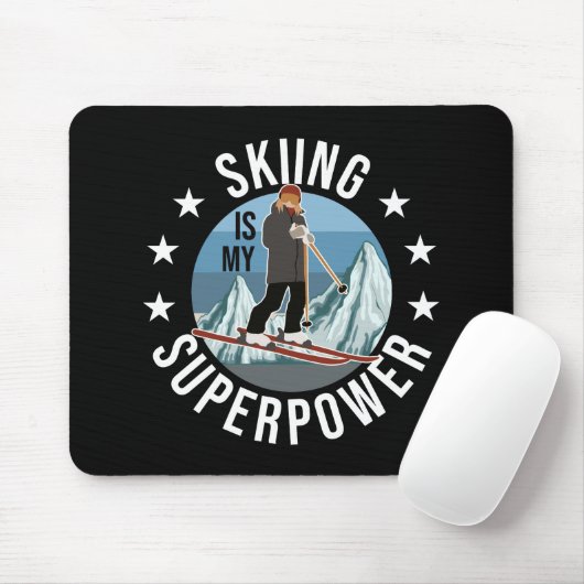 Skiing is Mijn Superpower Muismat (Met muis)