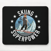 Skiing is Mijn Superpower Muismat (Voorkant)