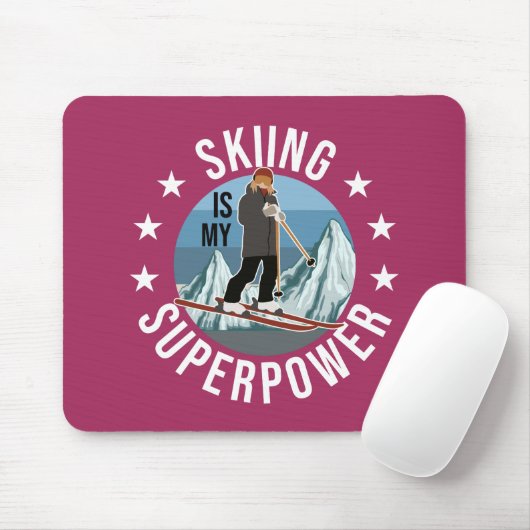 Skiing is Mijn Superpower Muismat (Met muis)