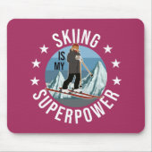 Skiing is Mijn Superpower Muismat (Voorkant)