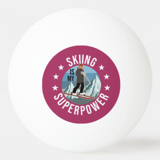 Skiing is Mijn Superpower Pingpongbal