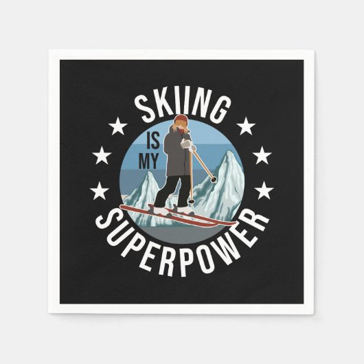 Skiing is Mijn Superpower Servet (Voorkant)