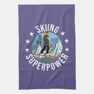 Skiing is Mijn Superpower Theedoek