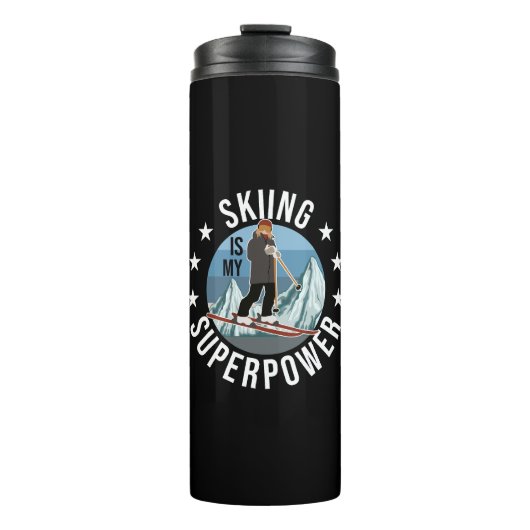 Skiing is Mijn Superpower Thermosbeker (Voorkant)