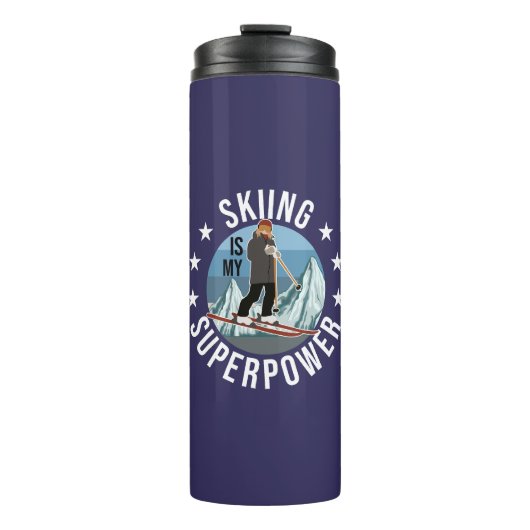 Skiing is Mijn Superpower Thermosbeker (Voorkant)