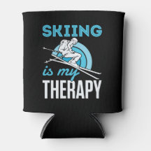 Skiing is mijn therapie grappige skiester Ski