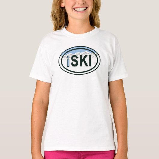 Skiing iSKI Oval Mountain Label Shirt (Voorkant)