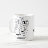 Skiing Joke. Het man is aan het dalen Koffiemok (Voorkant links)