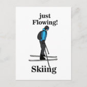 Skiing Just Flowing Skier Briefkaart (Voorkant)