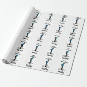 Skiing Just Flowing Skier Cadeaupapier (Uitgerold)