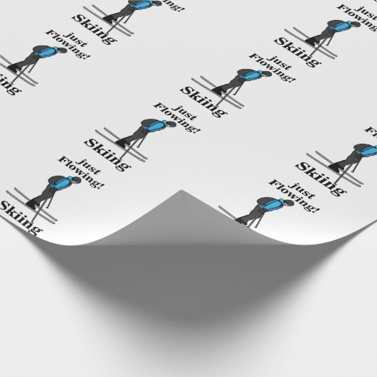 Skiing Just Flowing Skier Cadeaupapier (Hoek)