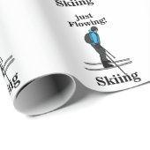 Skiing Just Flowing Skier Cadeaupapier (Rol Hoek)