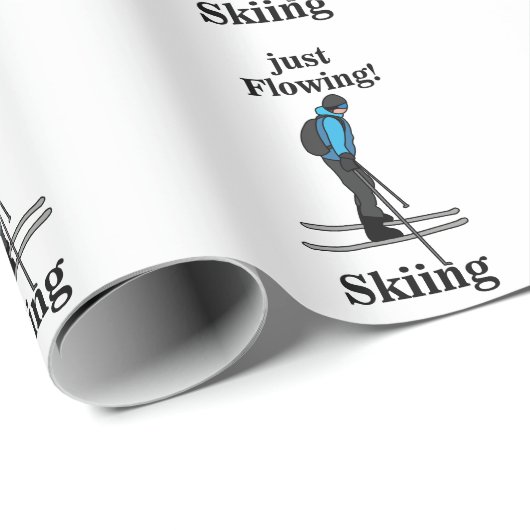 Skiing Just Flowing Skier Cadeaupapier (Rol Hoek)