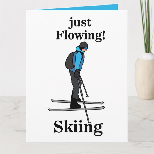 Skiing Just Flowing Skier Kaart (Voorkant)