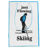 Skiing Just Flowing Skier Medium Cadeauzakje (Voorkant)