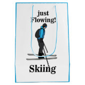 Skiing Just Flowing Skier Medium Cadeauzakje (Achterkant)