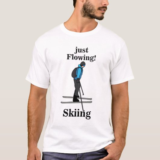 Skiing Just Flowing Skier T-shirt (Voorkant)