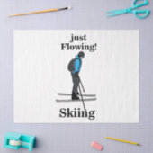 Skiing Just Flowing Skier Tissuepapier (Craft)