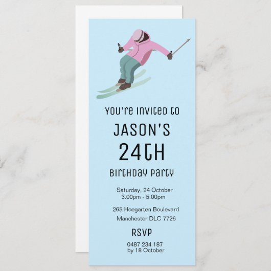 Skiing Kaart (Voorkant / Achterkant)