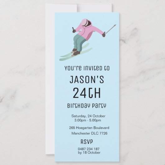 Skiing Kaart (Voorkant)