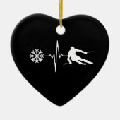 Skiing Keramisch Ornament (Voorkant)