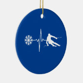 Skiing Keramisch Ornament (Rechts)