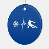 Skiing Keramisch Ornament (Links)