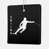 Skiing Keramisch Ornament (Links)