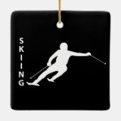 Skiing Keramisch Ornament (Achterkant)