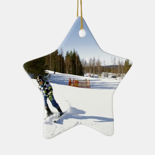skiing keramisch ornament (Rechts)