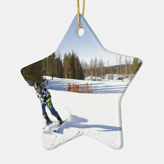 skiing keramisch ornament (Links)