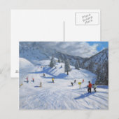 Skiing Kitzbhuel 2014 Briefkaart (Voorkant / Achterkant)