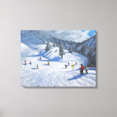 Skiing Kitzbhuel 2014 Canvas Afdruk (Voorkant)