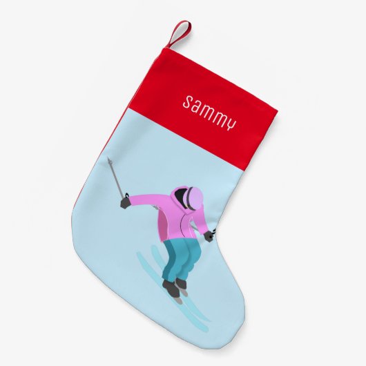 Skiing Kleine Kerstsok (Voorkant (Hangend))
