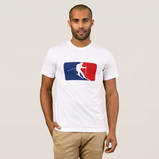 Skiing League Custom Logo T-Shirt (Voorkant volledig)