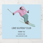 Skiing Likeurfles Etiket (Enkel label)