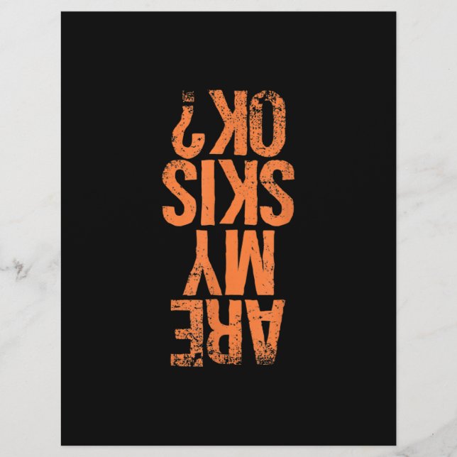 Skiing Lover | Is mijn huid oké? Briefhoofd (Voorkant)