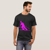 Skiing - Magenta T-shirt (Voorkant volledig)