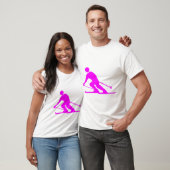 Skiing - Magenta T-shirt (Unisex)