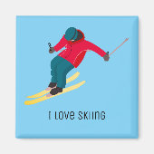 Skiing Magneet (Voorkant)
