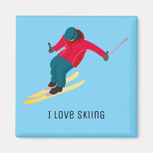 Skiing Magneet (Voorkant)