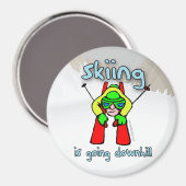 Skiing Magneet (Voorkant / Achterkant)