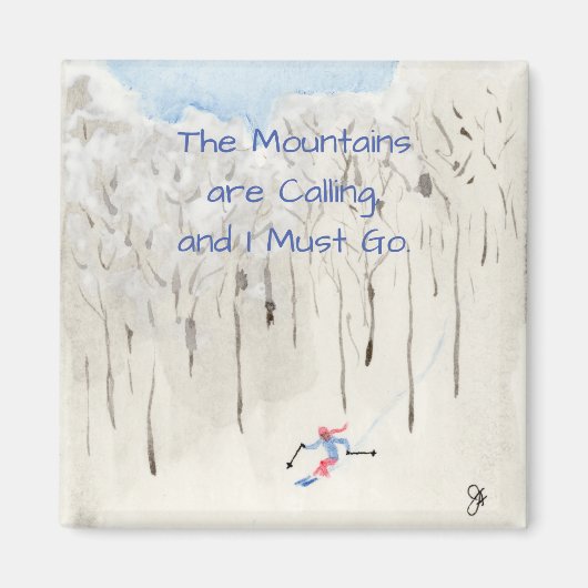 Skiing Magneet (Voorkant)