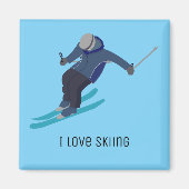 Skiing Magneet (Voorkant)