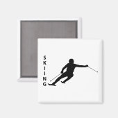 Skiing Magneet (Voorkant / Achterkant)