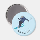 Skiing Magneet (Voorkant / Achterkant)