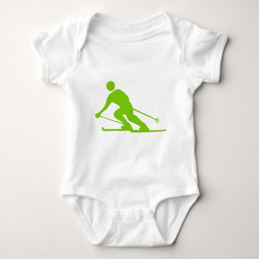 Skiing - Martian Green Romper (Voorkant)